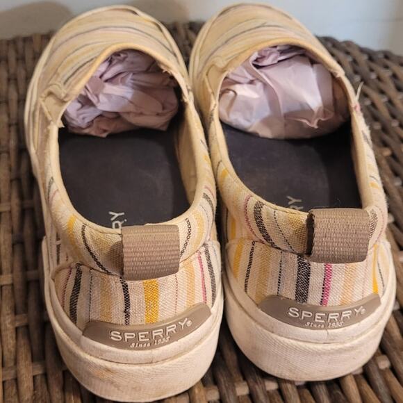 Sperry Top-Sider STS87363 Slip-On Sneakers Sz 10 Pastel Stripe Coastal Grandma - Picture 4 of 8